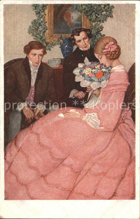 Munk M. Wien Vienne Nr. 378 Frau Blumen Kleid