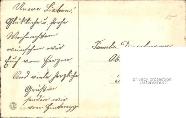 Weihnachten Tannenzapfen Veilchen Litho – Bild 2