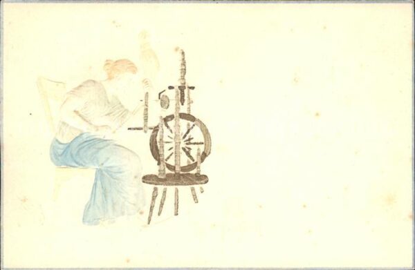 Spinnrad Spinnerin