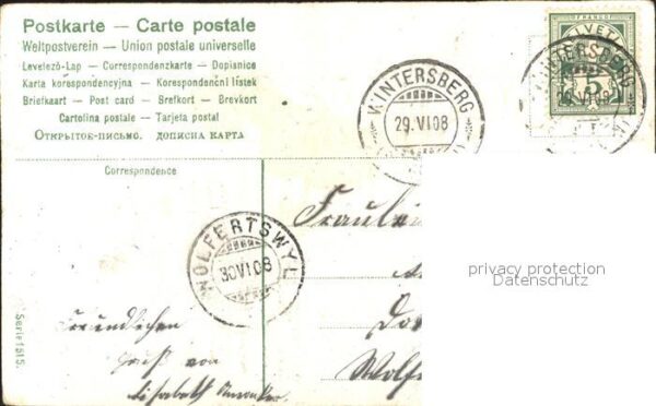 Kleeblatt Cloverleaf Trebol Trefle Vergissmeinnicht Litho – Bild 2