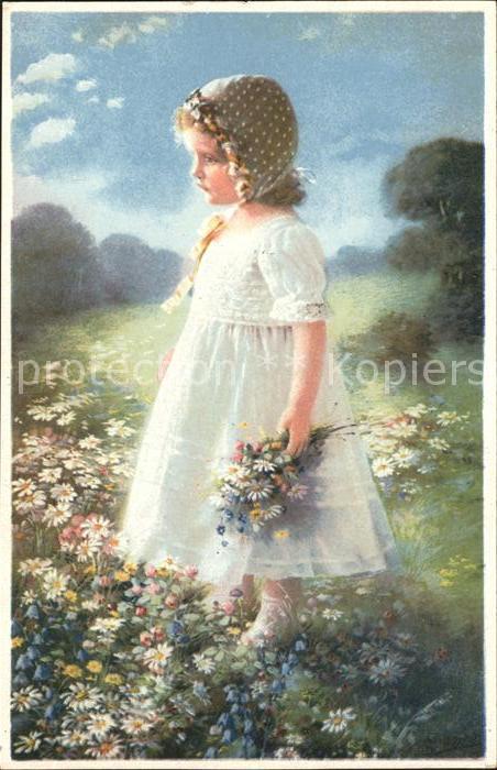Kinder Child Enfants Wiese Blumen Meissner-und-Buch-Verlag