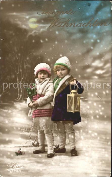 Foto Lepo Nr. 3543/6 Kinder Wintermode Laterne Weihna
