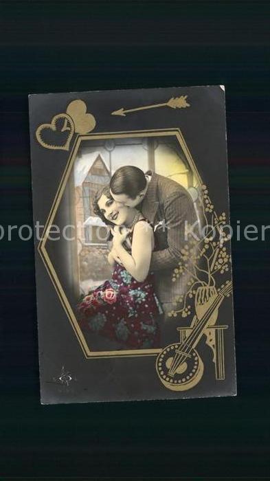 Foto SOL Nr. 4123 Paar Rosen Banjo Herzen Pfeil