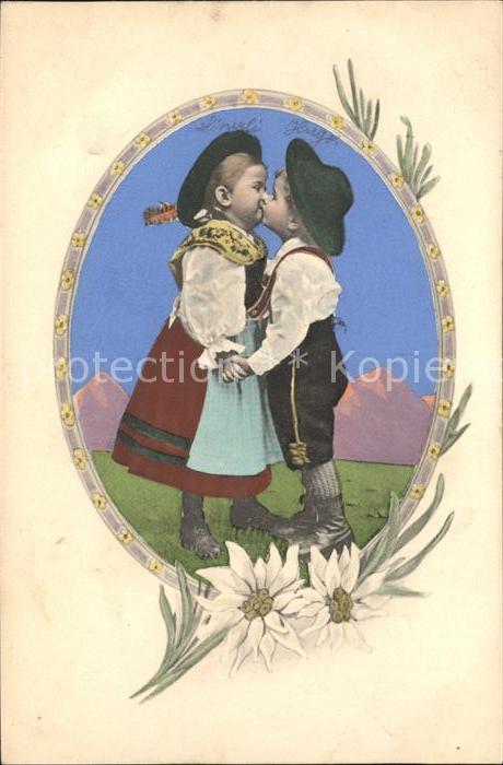 Edelweiss Kinder Trachten Kuss