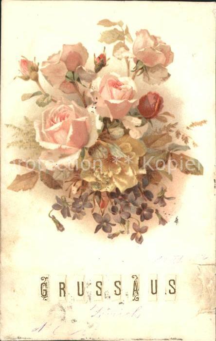 Rosen Veilchen Litho