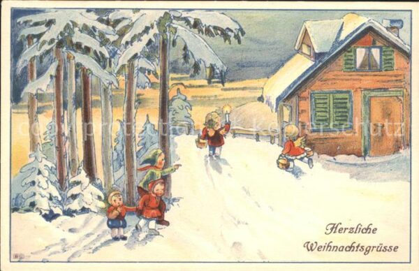 Engel Kinder Weihnachten Haus