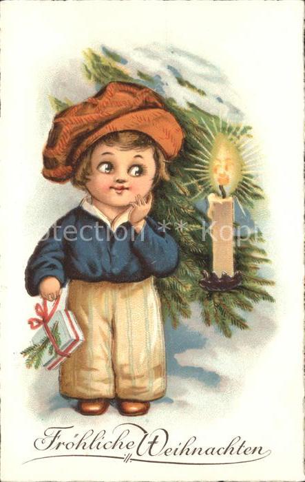 Kinder Child Enfants Hutmode Weihnachten Kerze Litho