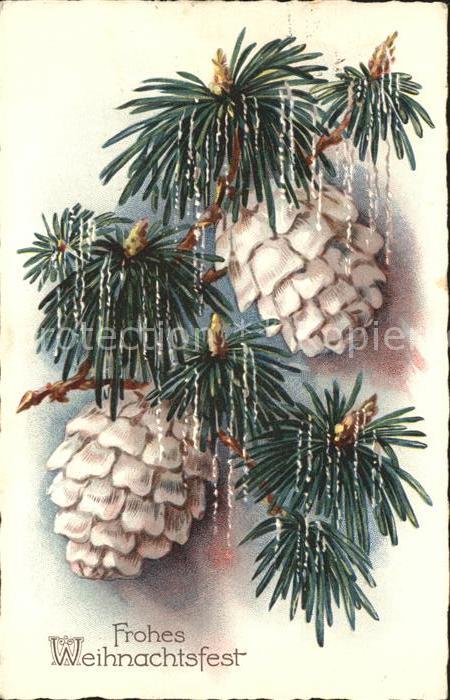 Weihnachten Tannenzapfen Litho