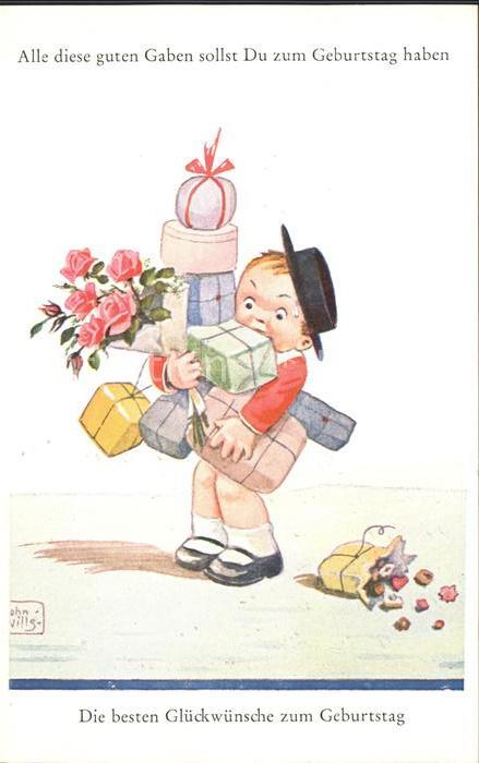Geburtstag Kind Geschenke Rosen Künstlerkarte John