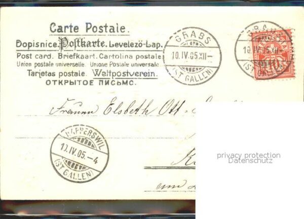 Kleeblatt Cloverleaf Trebol Trefle Vergissmeinnicht Schwalben Litho – Bild 2