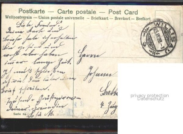 Blumengruesse Vergissmeinnicht Gedicht Litho – Bild 2