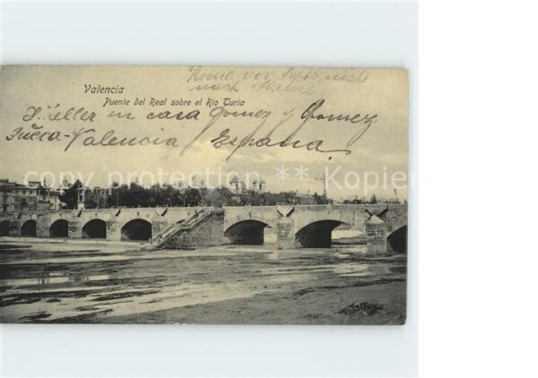 Valencia Valenciana Puente del Real sobre el Rio Turia