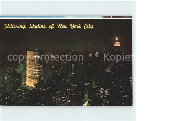 New York City Glittering panorama Skyline Showing Chr