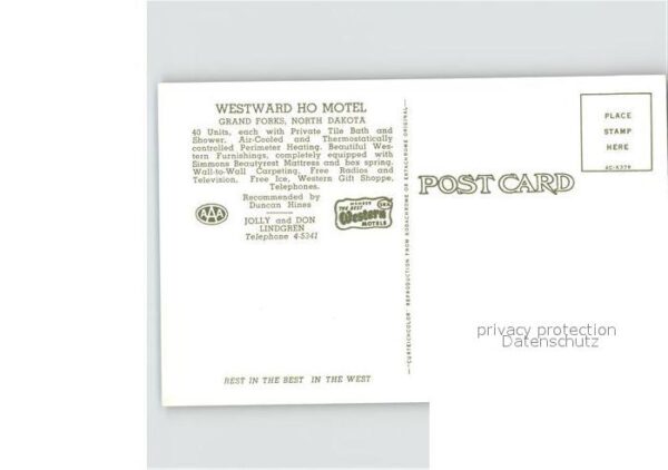 Grand Forks North Dakota Westward ho Motel – Bild 2