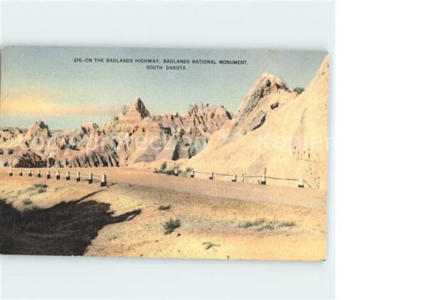 South Dakota US-State on the Badlands Highway National Monume