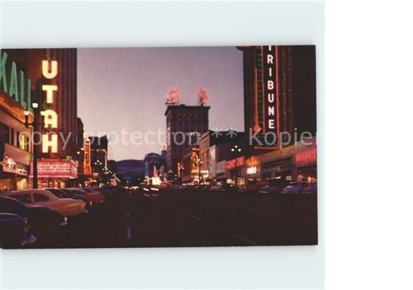 Salt Lake City Main Street at Night