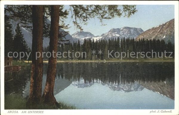 Foto Gaberell J. Nr. 2390 Arosa Untersee