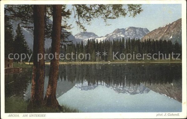 Foto Gaberell J. Nr. 2390 Arosa Untersee