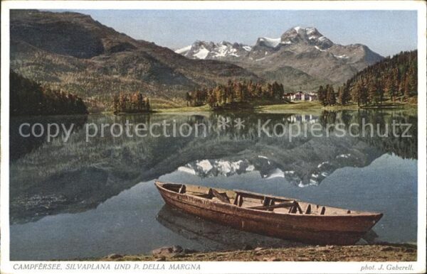 Foto Gaberell J. Nr. 10296 Campfersee Silvaplana Piz della M