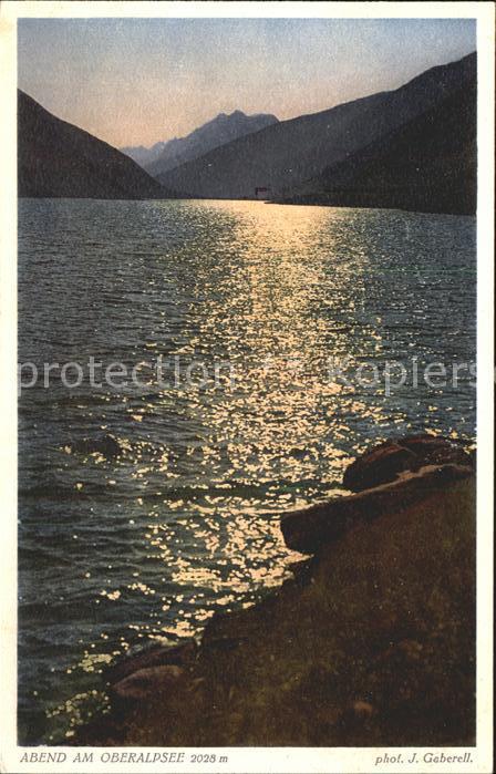 Foto Gaberell J. Nr. 4751 Abend am Oberalpsee