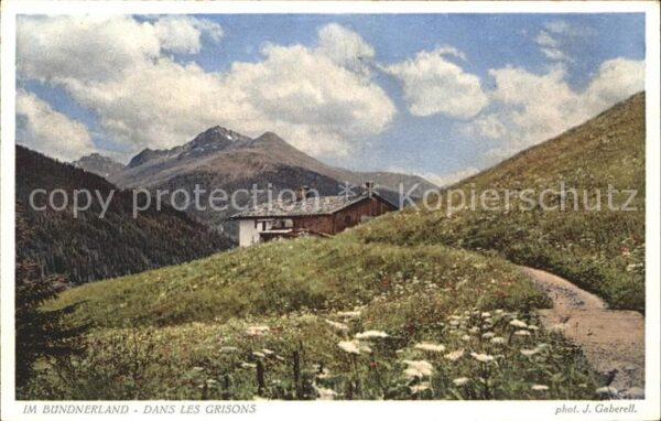 Foto Gaberell J. Nr. 5766 Bündnerland Dans les Grisons