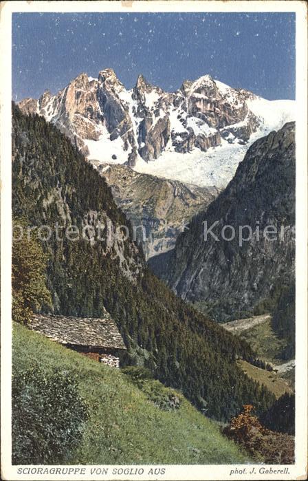 Foto Gaberell J. Nr. 4292 Scioragruppe Soglio
