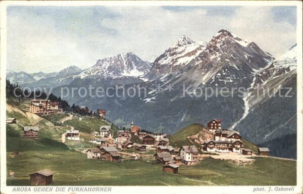 Foto Gaberell J. Nr. 2395 Arosa Furkahörner