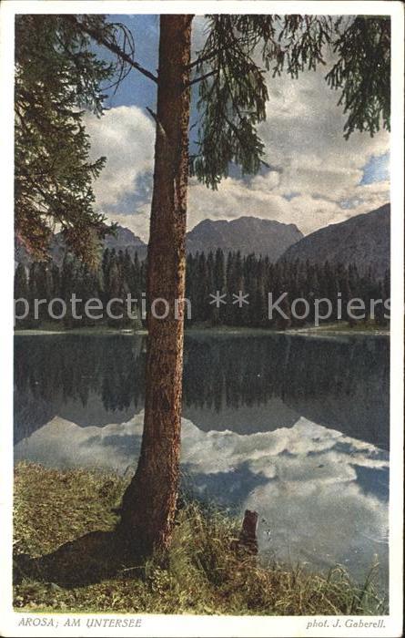 Foto Gaberell J. Nr. 10010 Arosa Untersee
