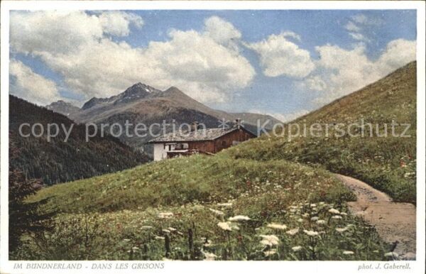 Foto Gaberell J. Nr. 5766 Bündnerland Dans les Grisons