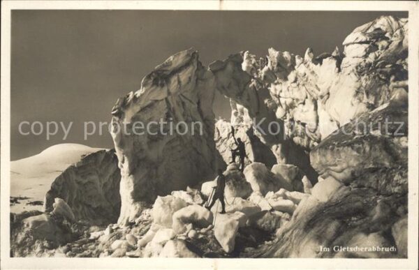 Bergsteigen Klettern Gletscher Foto-J.-Gaberell-Nr. 1710
