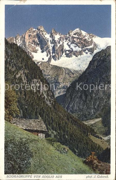 Foto Gaberell J. Nr. 4292 Scioragruppe Soglio
