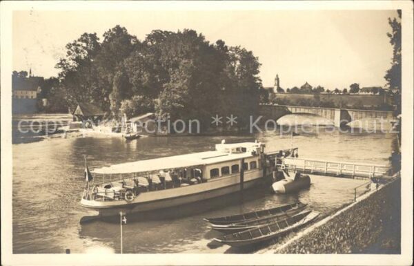Foto Gaberell J. Nr. 8513 Rheinfelden Motorboot