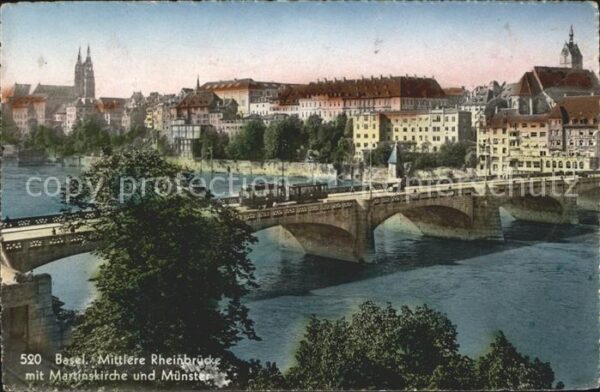 Strassenbahn Basel Mittlere Rheinbrücke Martinskirch