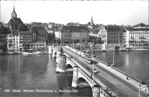 Strassenbahn Basel Mittlere Rheinbrücke Martinskirch