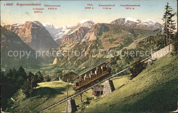 Zahnradbahn Braunwaldbahn Kammerstock Tödi Gemsfayr