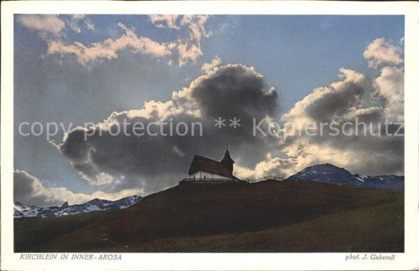 Foto Gaberell J. Nr. 2413 Kirchlein Inner-Arosa