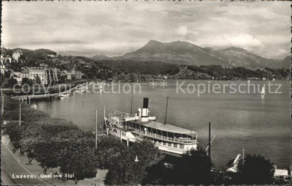 Dampfer Binnenschifffahrt Luzern Quai Rigi