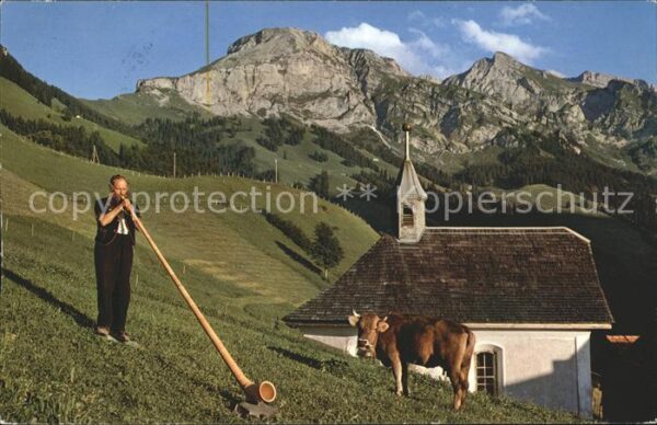 Alphorn Alphornbläser Obwaldnerland Widderfeld