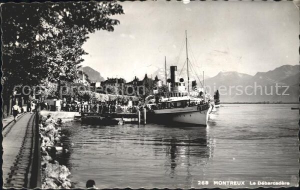 Dampfer Binnenschifffahrt Montreux Debarcadere