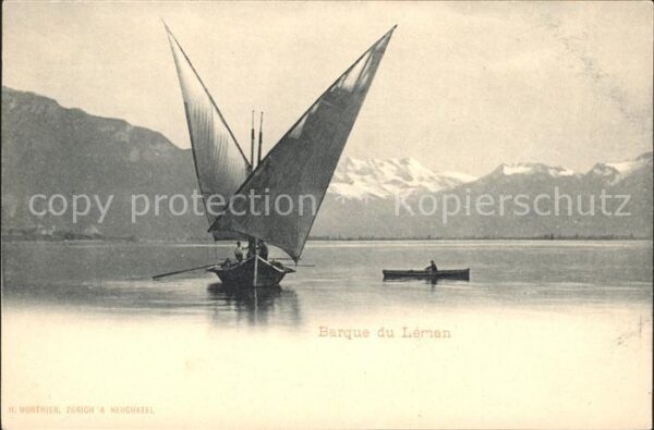 Segelboote Barque Leman Werbung Unfallversicherung