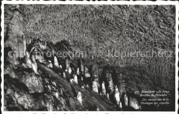 Hoehlen Caves Grottes Boncourt Grottes de Milandre Stalagmite