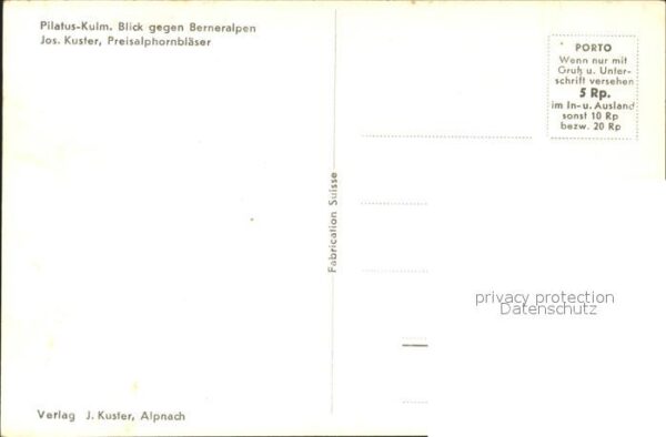 Alphorn Josef Kuster Preisalphornbläser Pilatus – Bild 2