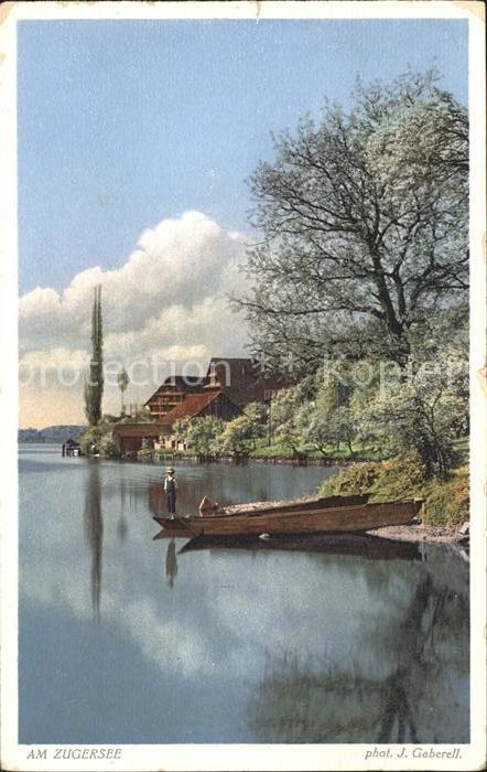 Foto Gaberell J. Nr. 2182 Zugersee Boot