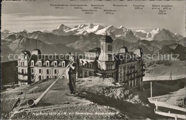 Alphorn Alphornbläser Rigi-Kulm Berneralpen