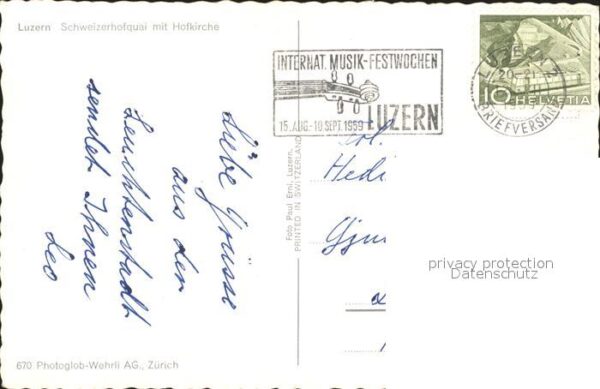 Dampfer Binnenschifffahrt Luzern Schweizerhofquai Hofkirche – Bild 2