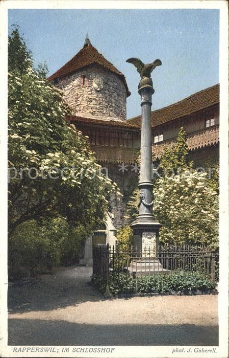 Foto Gaberell J. Nr. 4265 Rapperswil Schlosshof