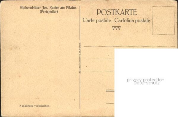 Alphorn Alphornbläser Josef Kuster Pilatus – Bild 2