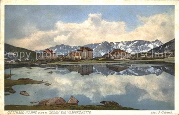 Foto Gaberell J. Nr. 571 Gotthard-Hospiz Vesperokette