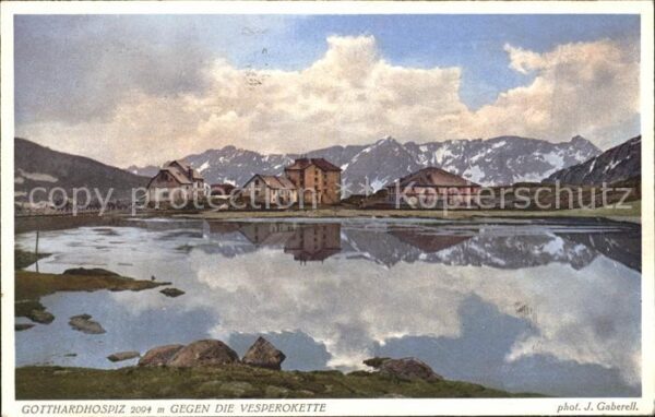 Foto Gaberell J. Nr. 571 Gotthardhospiz Vesperokette
