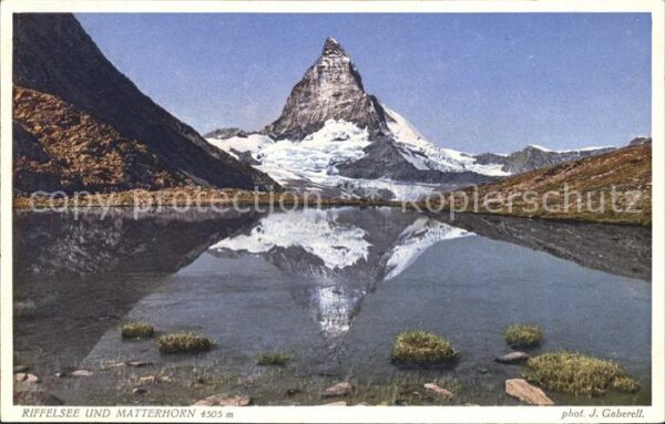 Foto Gaberell J. Nr. 47180 Riffelsee Matterhorn